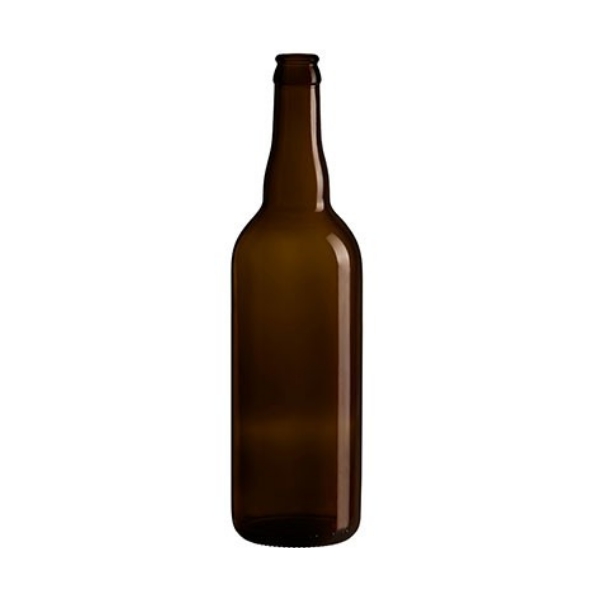 bouteille en verre vide pour bière marron